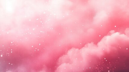 Wall Mural - Color steam cloud. Abstract background. Fantasy fog. Vapor animation. Coral pink glowing soft haze glitter dust particles wave calming motion dynamic layer for title.