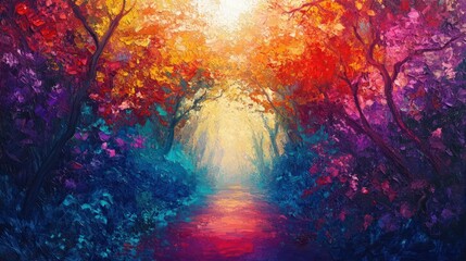 Wall Mural - Decorative oil painting. Vibrant dynamic art. 2d illustration. Texture backdrop mix unique matrix form. Creative natural chaos structure element material creation bitmap figures.
