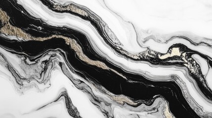 Wall Mural - Marble Surface Painted Black White