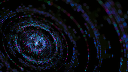 Wall Mural - big data artificial intelligence machine learning neural network flow complex information science in