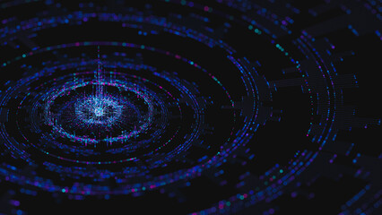 Wall Mural - big data artificial intelligence machine learning neural network flow complex information science in