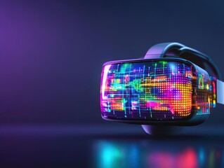 Aufkleber - Futuristic Virtual Glasses with Sleek Design and Advanced Technology Showcasing Innovative Features in a Modern High-Tech Environment for Enhanced Experiences