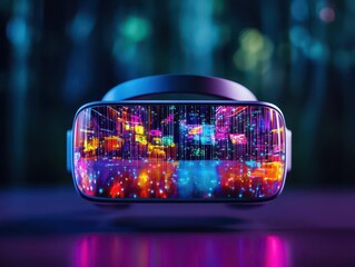 Aufkleber - Immersive Virtual Reality Experience Transporting Users to Digital Realms of Imagination and Innovation in a Futuristic Interactive Environment