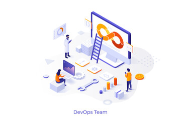 Modern Isometric Business Template. Vector