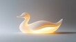© FC - Minimalist duck lamp design featuring clean lines, a sleek white finish, and a soft glow for a modern and elegant touch