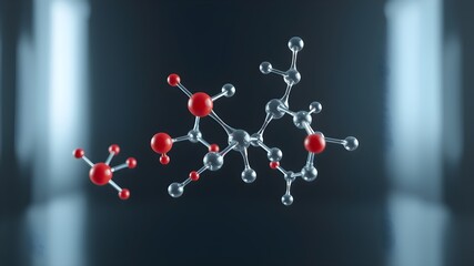 transparent molecule model medical molecular