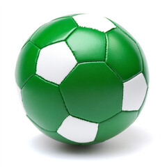 Green soccer style football soccer ball isolated on white background victory celebration party winning champions luck lucky concepts