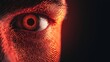 © GraphzTain - Eye with intricate patterns in a glowing red hue.