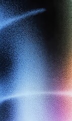Fototapete - An abstract background with vibrant colors, a grainy texture, and blurred spots of orange, purple, and green on a black base.