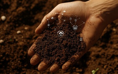 soil in hands