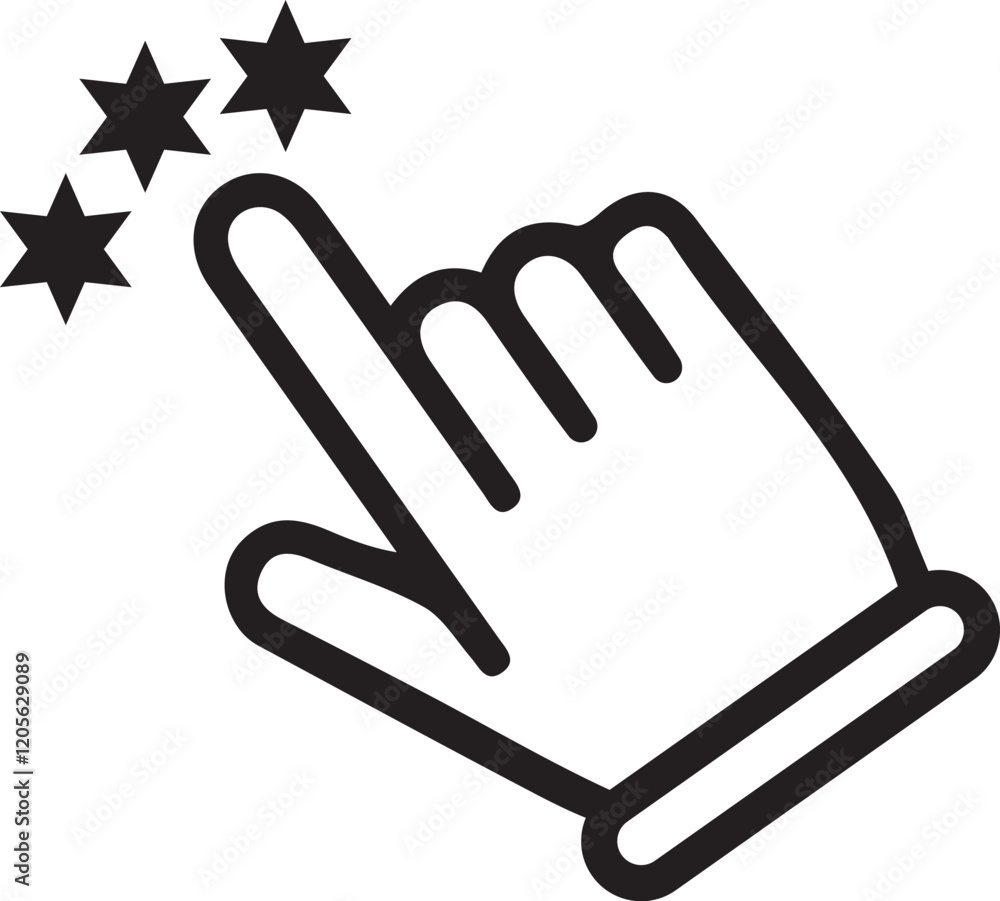 Click hand cursor icon set Stock Vector | Adobe Stock