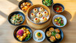 © Nattapol - Delicious dumplings in bamboo steamer with various dishes