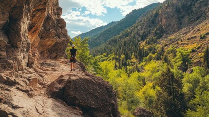 Canvas Print - view from the top of the mountain