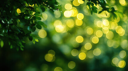 green bokeh background nature backdrop glowing wallpaper