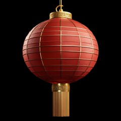 Wall Mural - Elegant Red Chinese Lantern with Gold Accents