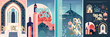 © Ardea-studio - Ramadan kareem. Eid mubarak.Vector abstract illustration of mosque,crescent,oriental ornament,arch,column for greeting card, poster, background or invitation © Ardea-studio - Ramadan kareem. Eid mubarak.Vector abstract illustration of mosque,crescent,oriental ornament,arch,column for greeting card, poster, background or invitation