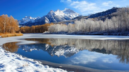 Poster - lake in mountains