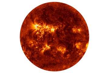 Wall Mural - sun isolated on white background. elements of this image furnished by nasa