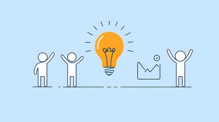 Leinwandbilder - Comprehensive set of linear business icons designed to represent key concepts such as teamwork growth target goals and innovation  These simple graphic elements can be used in web interfaces