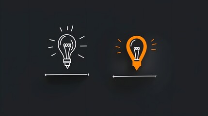 Aufkleber - Collection of 6 linear icons in a corporate outline style focusing on business strategies company growth and organizational goals