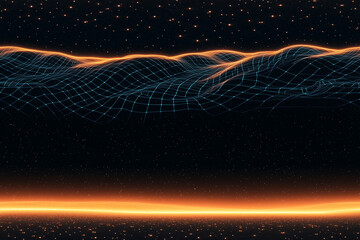 Wall Mural - seamless abstract digital waveform: a stunning visual representation of energy flowing through vibra