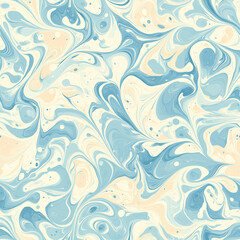 Wall Mural - seamless tranquil blue and cream marble texture for elegant backgrounds, prints, and artistic projec
