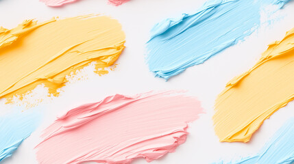 Wall Mural - seamless vibrant palette of colorful paint smears: artistic background for creative projects and des