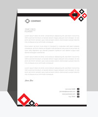 Wall Mural - Letterhead design template for business. Print for ready free download.