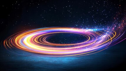 Wall Mural - vibrant cosmic swirl of light in a starry background