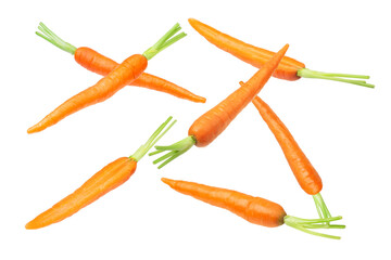 Poster - carrots isolated on white background