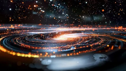 Wall Mural - Journey through the celestial realm where vibrant galaxies spiral and twinkling stars illuminate the endless night. Experience the beauty of the cosmos unfolding before your eyes.