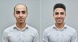 © gn8 - Young middle-eastern male transformation before and after hair restoration