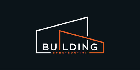 Wall Mural - Building logo design inspiration. Icon for construction company