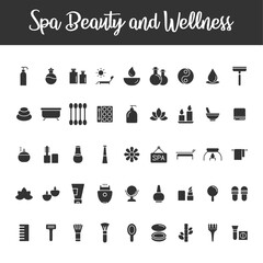 Wall Mural - Set of spa icons. Wellness symbol modern, simple, vector, icon for website design, mobile app, ui. Vector Illustration