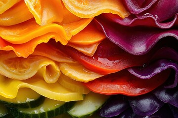 Wall Mural - A colorful vegetable salad with a rainbow of colors