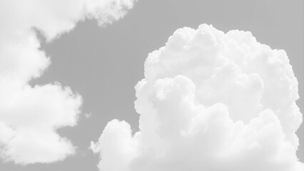 Wall Mural - Fluffy white clouds stretch across a seamless sky background. Background texture of fluffy white clouds. 