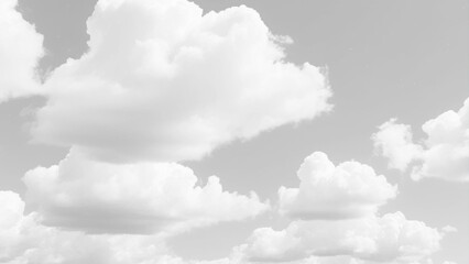 Wall Mural - Abstract cloud formations on white background Sky with white clouds background. Fluffy white clouds in sky, soft texture, bright light,