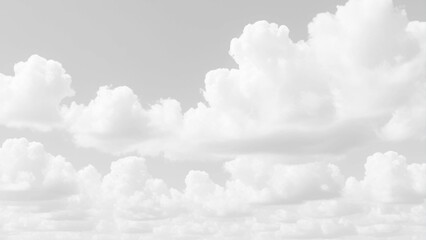 Wall Mural - Abstract cloud formations on white background Sky with white clouds background. Fluffy white clouds in sky, soft texture, bright light,