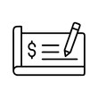 © Waliul - checkbook icon, checkbook line art - simple line art of checkbook, perfect for checkbook logos and icons