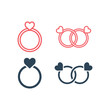 © Muhammad - Valentine symbol : Ring jewelry icons set