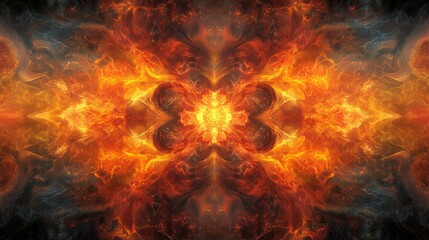 Wall Mural - Dynamic Blaze of Fiery Flames Against Deep Black Background Creating a Dramatic and Powerful Visual