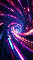Aufkleber - Bright streaks of light swirling and creating a vortex effect, ideal for backgrounds related to technology, speed and energy
