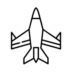 Wall Mural - jet fighter icon, jet fighter line art - simple line art of jet fighter, perfect for jet fighter logos and icons