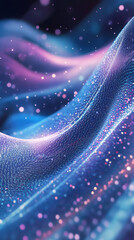Leinwandbilder - Abstract background with flowing particles and bokeh effect creating a colorful and dynamic visual experience