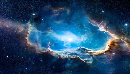 Wall Mural - ancient gas nebula many stars galaxy far away out space