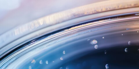 Aufkleber - Saturns rings, showing intricate details of the icy particles, with the planets atmosphere softly blurred.