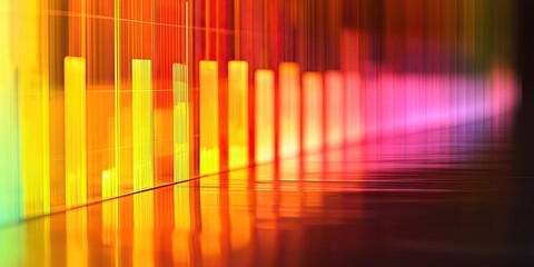 Aufkleber - Bar chart with vibrant colors showing quarterly sales data, featuring clear labels in a polished finance presentation.
