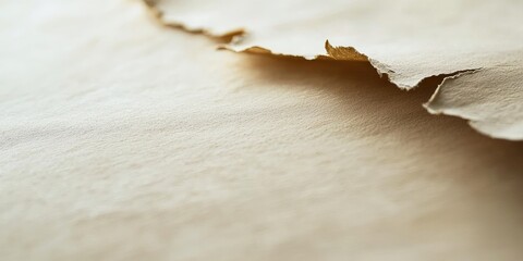 Aufkleber - yellowed paper with torn edges and subtle creases, ideal for creating an antique, historical appearance.