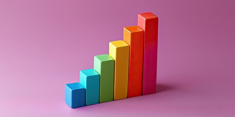 Leinwandbilder - Graph showing inflation rate fluctuations with vibrant colors and clear data points for an informative economic concept.