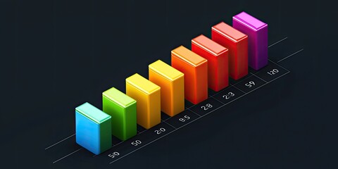 Poster - Detailed financial goals chart with colorful milestones and progress indicators, a professional personal finance visualization.